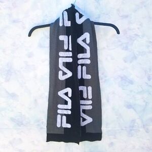 FILA Black White Logo Unisex Scarf